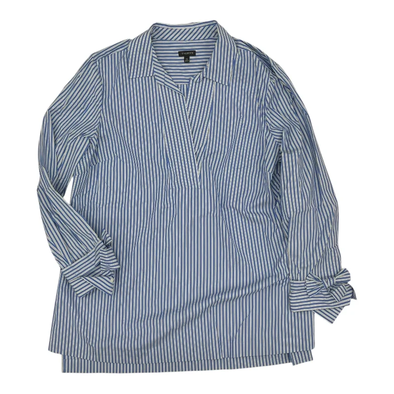 Midnight Madness Top Ls By Talbots In Blue & White, Size:Xl