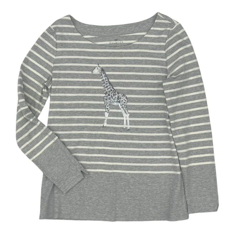 Deal Dash Top Ls By Talbots In Grey, Size:S