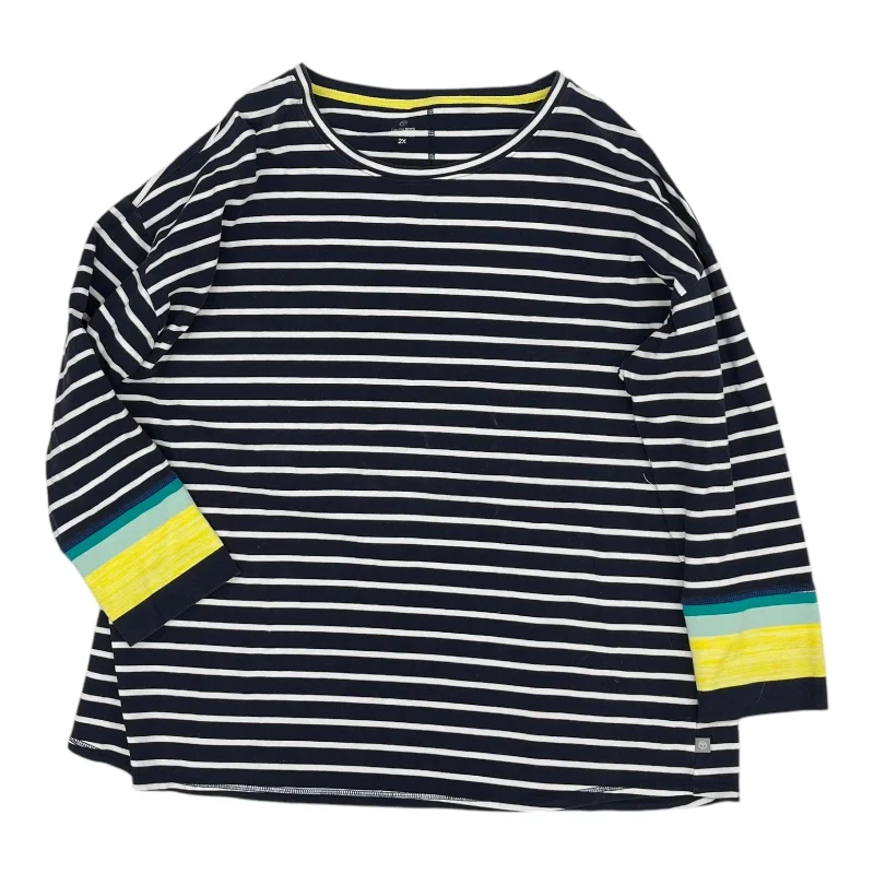 Bonus Savings Top Ls By Talbots In Navy, Size:2X