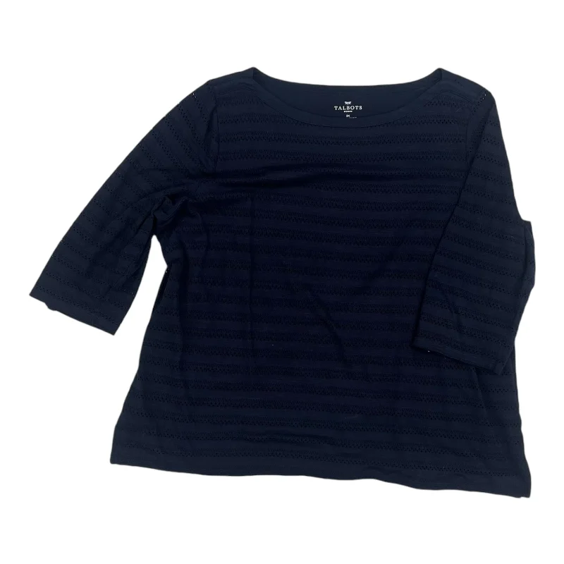 Price Blitz Top Ls By Talbots In Navy, Size:2X