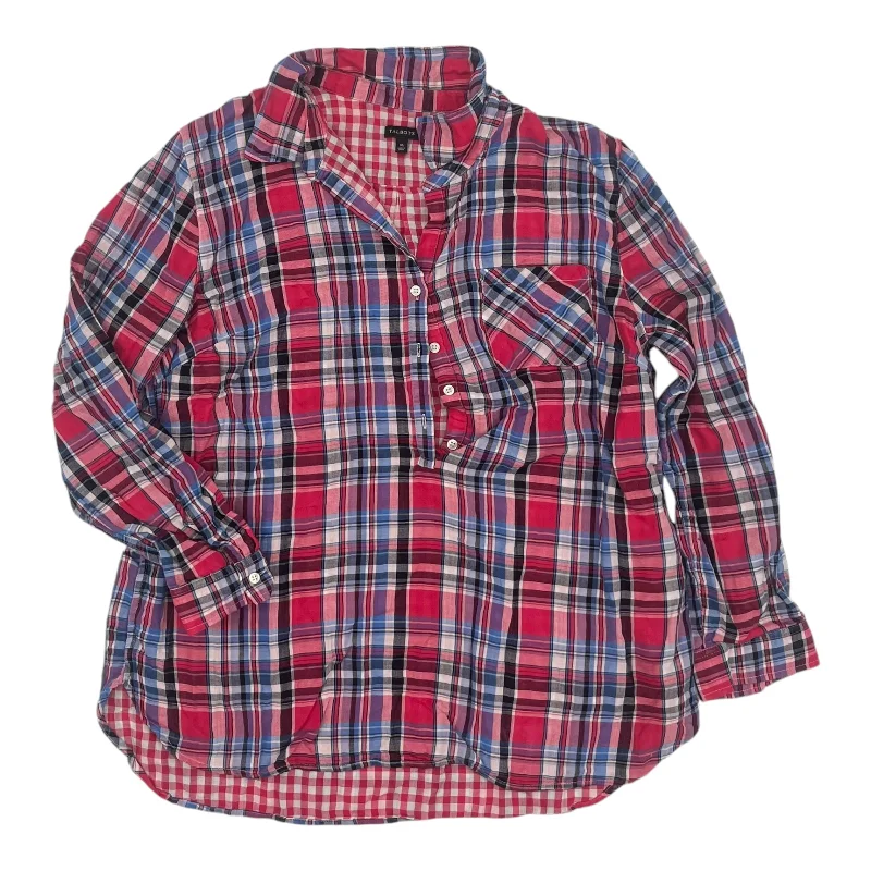 Instant Discount Top Ls By Talbots In Plaid Pattern, Size:Xl