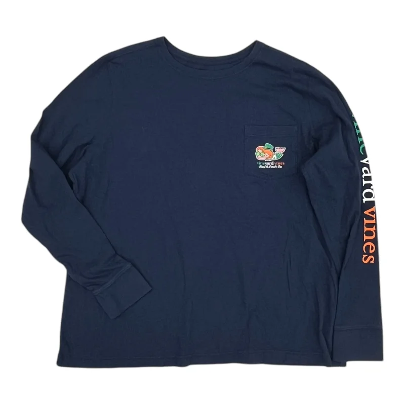 Price Smash Top Ls By Vineyard Vines In Navy, Size:Xxl