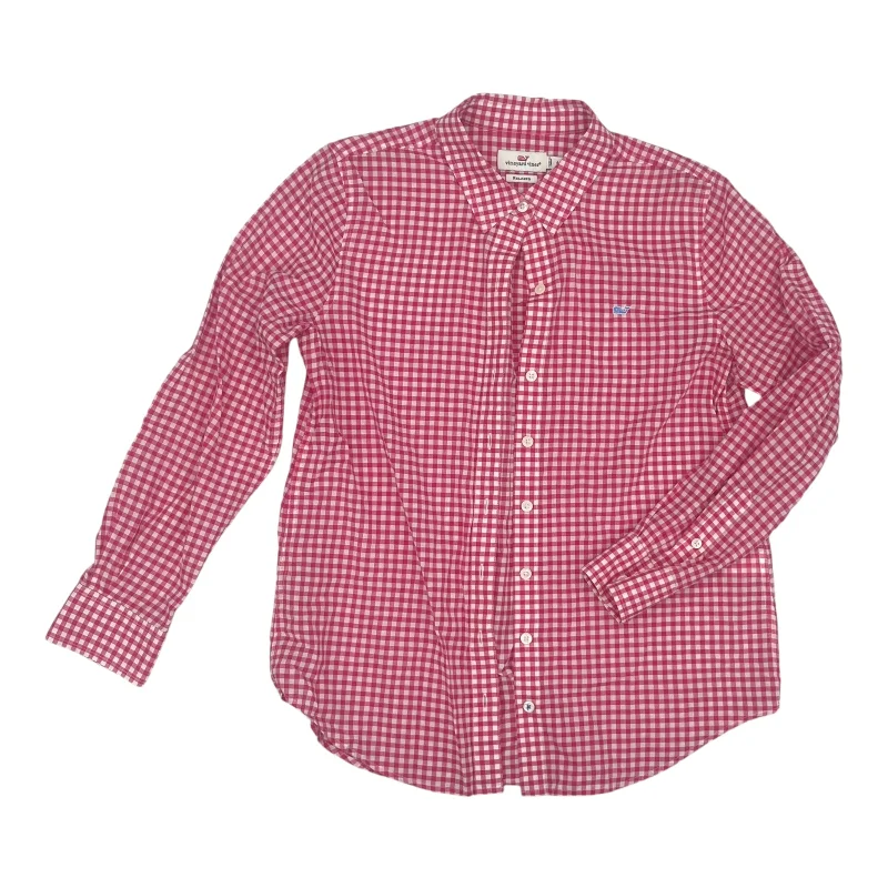Year-End Sale Top Ls By Vineyard Vines In Pink & White, Size:S