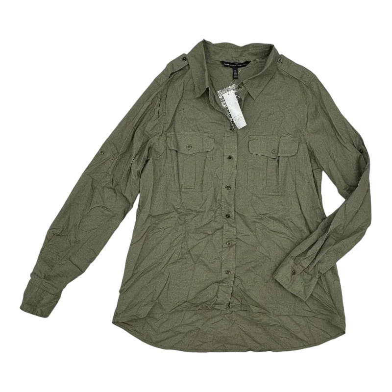 Discount Mania Top Ls By White House Black Market In Green, Size:12