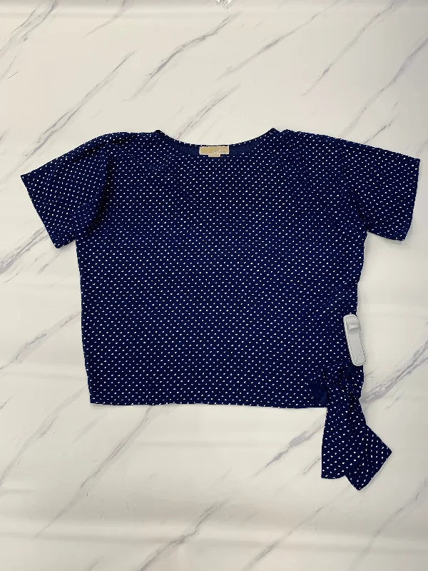 Super Sale Top Short Sleeve Basic By Michael By Michael Kors In Blue, Size: S