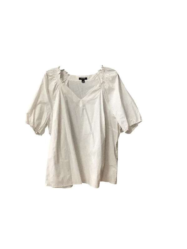 Act Now Top Short Sleeve By Alfani In White, Size: 2x