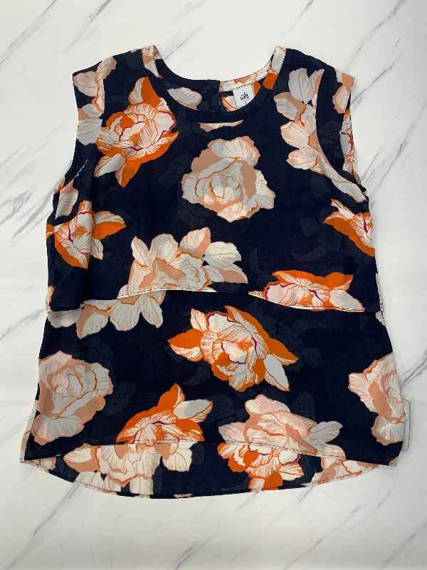 Instant Discount Top Short Sleeve By Cabi In Blue & Orange, Size: L