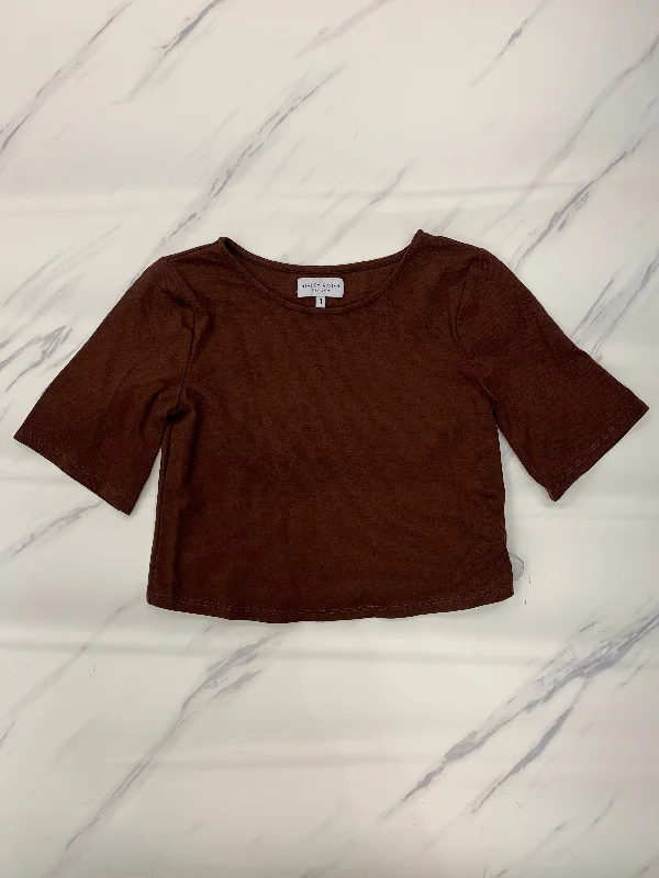 Don't Wait Top Short Sleeve By Cma In Brown, Size: Xs