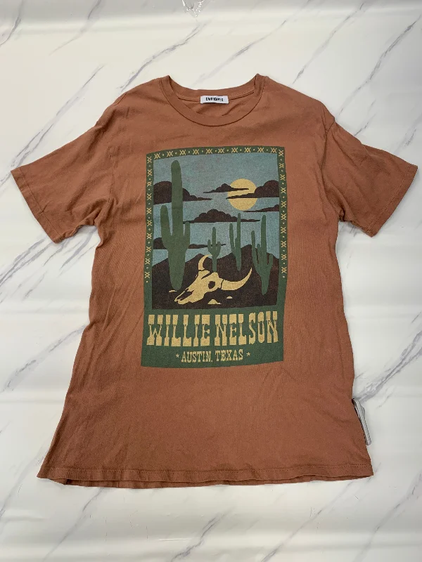 Super Sale Top Short Sleeve By Free People In Brown, Size: S