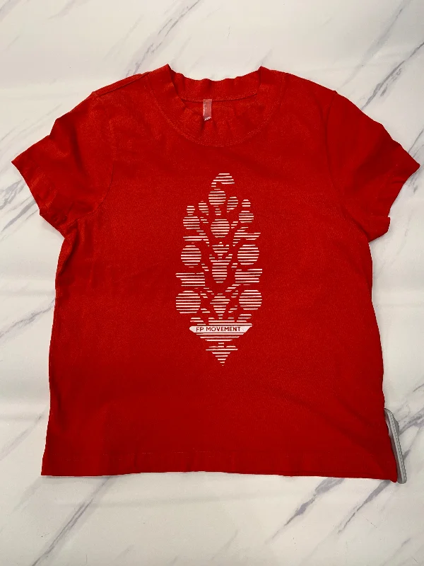 Deal Mania Top Short Sleeve By Free People In Red, Size: S