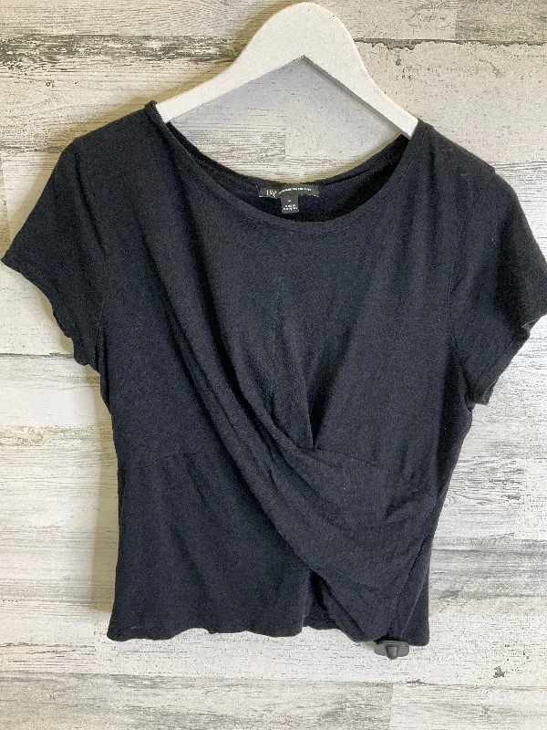 Deep Discounts Top Short Sleeve By Inc In Black, Size: M