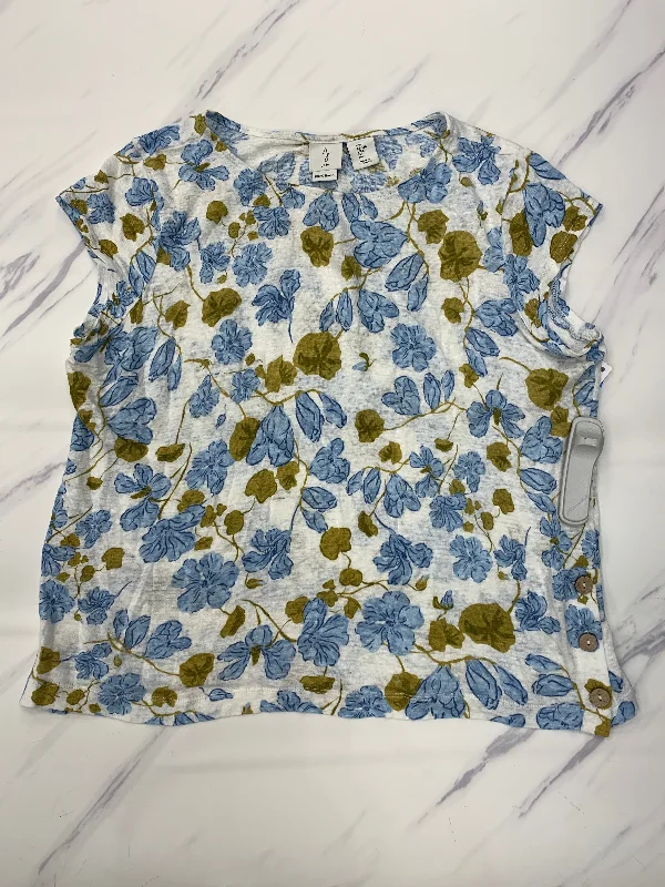 Final Clearance Top Short Sleeve By Joie In Blue, Size: L