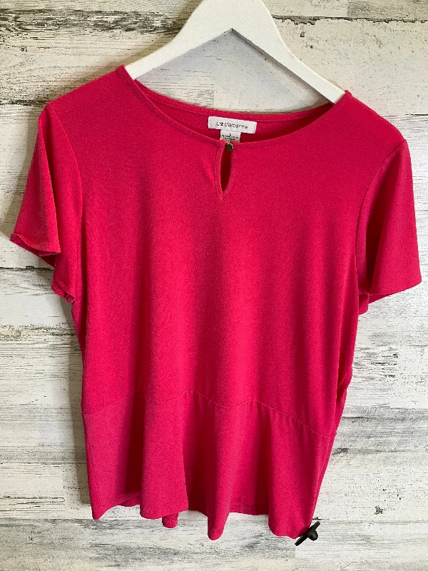 Don't Miss Top Short Sleeve By Liz Claiborne In Pink, Size: L