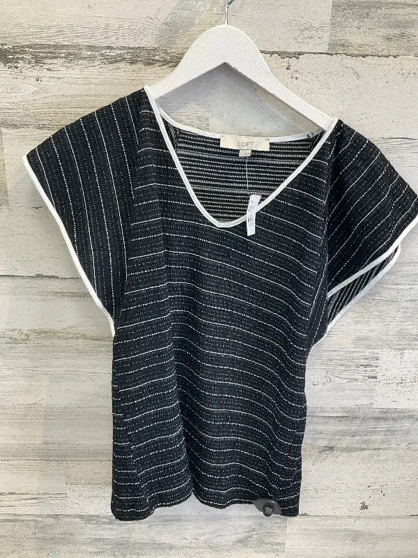 Limited Edition Top Short Sleeve By Loft In Black, Size: L