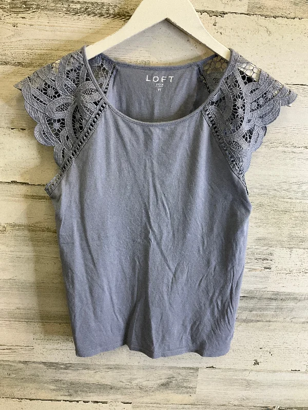 Mega Deal Top Short Sleeve By Loft In Blue, Size: M