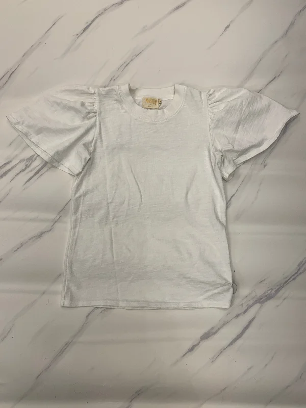 Stock Clearance Top Short Sleeve By Nation In White, Size: Xs
