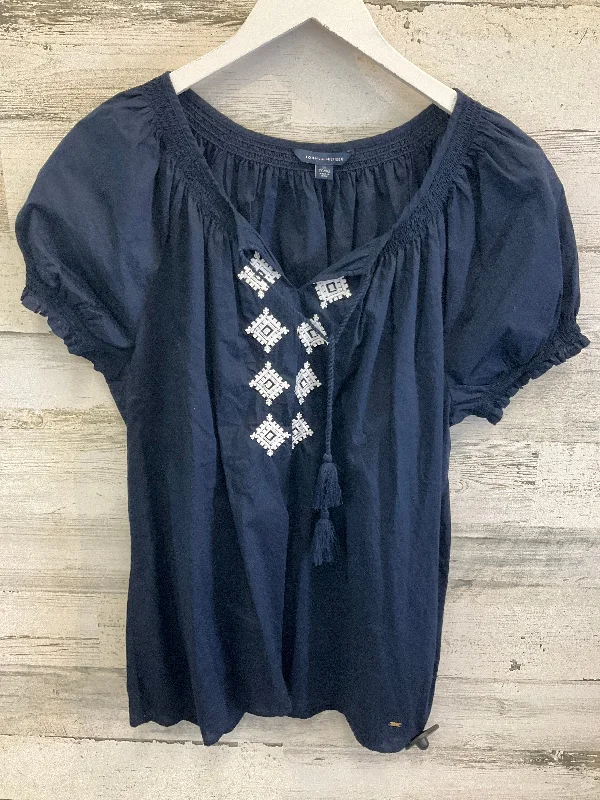 Unmissable Offer Top Short Sleeve By Tommy Hilfiger In Blue & White, Size: Xl