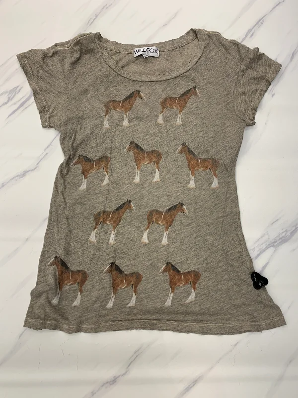 Early Bird Discount Top Short Sleeve By Wildfox In Brown, Size: S