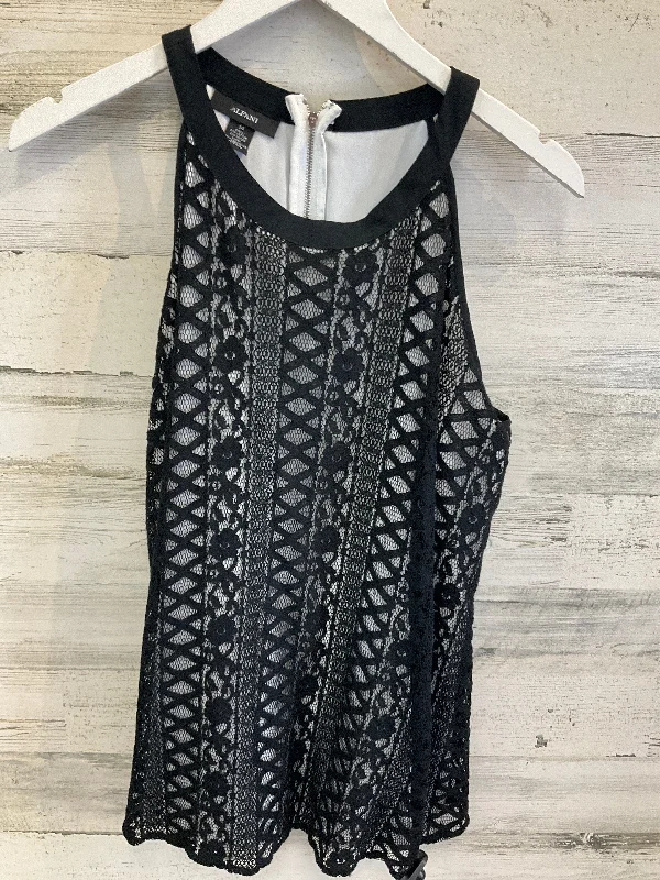 Reduced Prices Top Sleeveless By Alfani In Black & White, Size: L