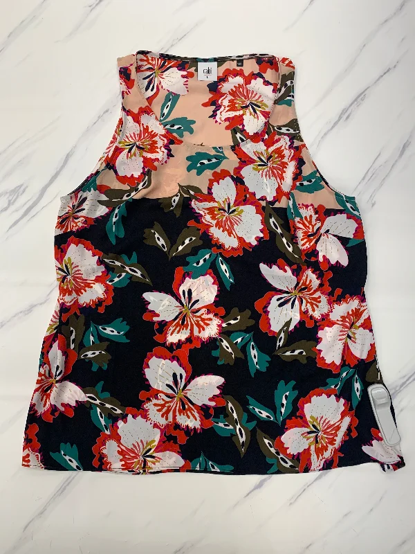 Deal Dash Top Sleeveless By Cabi In Floral Print, Size: L