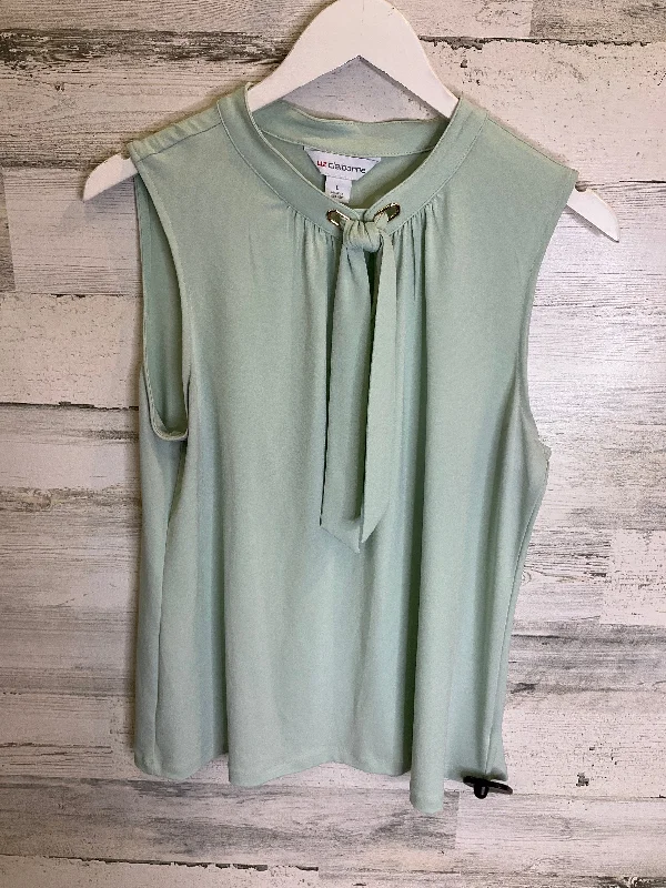 Limited Stock Top Sleeveless By Liz Claiborne In Green, Size: L