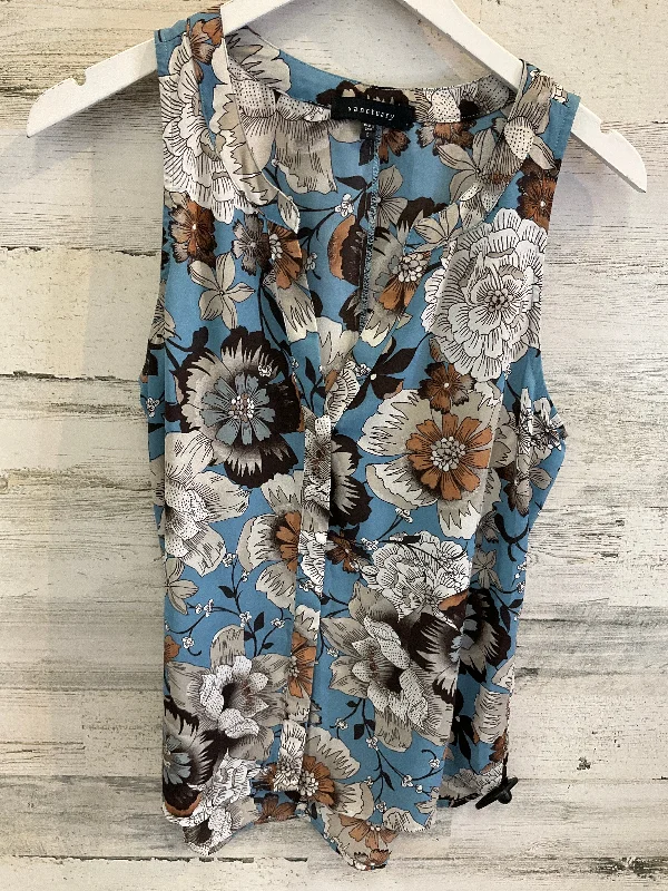 Extra Savings Top Sleeveless By Sanctuary In Blue & Brown, Size: L
