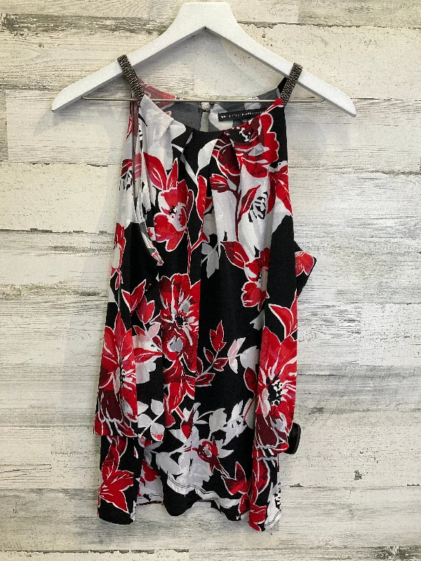 Last Chance Top Sleeveless By White House Black Market In Black & Red, Size: L