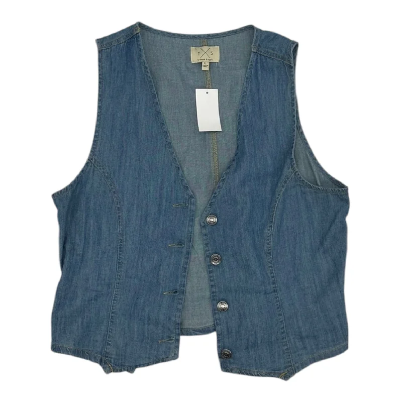 Price Buster Vest Other By Thread And Supply In Blue Denim, Size:L