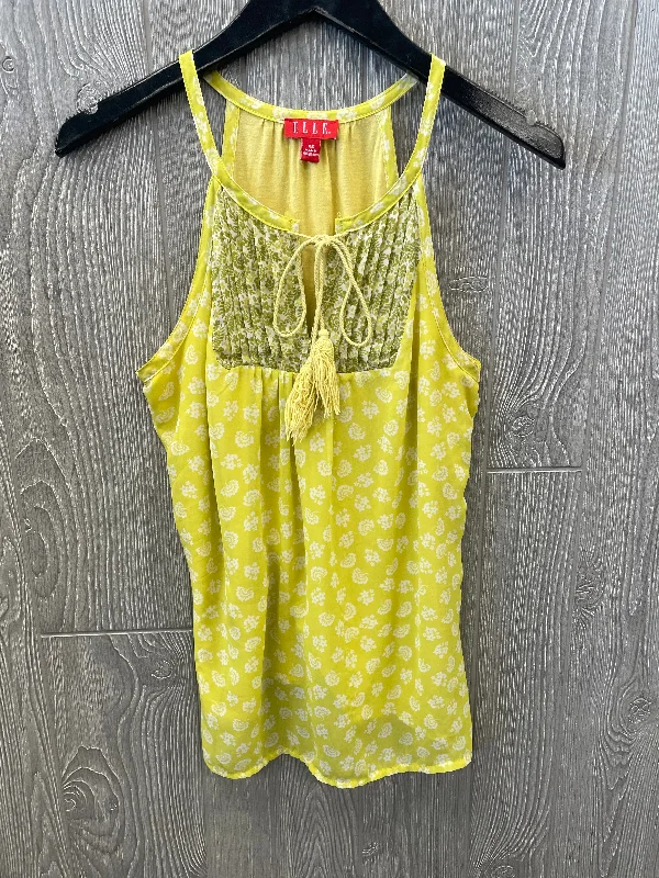 Midnight Madness Yellow Top Sleeveless Elle, Size Xs