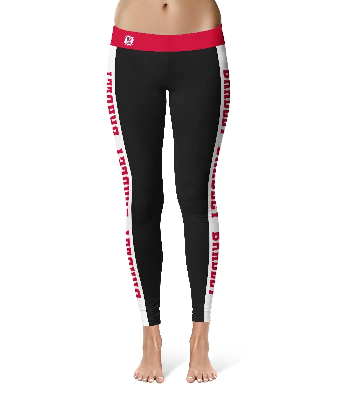Midnight Madness Bradley University Braves Game Day White Stripes Black Yoga Leggings for Women by Vive La Fete Midnight Madness Bradley University Braves Game Day White Stripes Black Yoga Leggings for Women by Vive La Fete