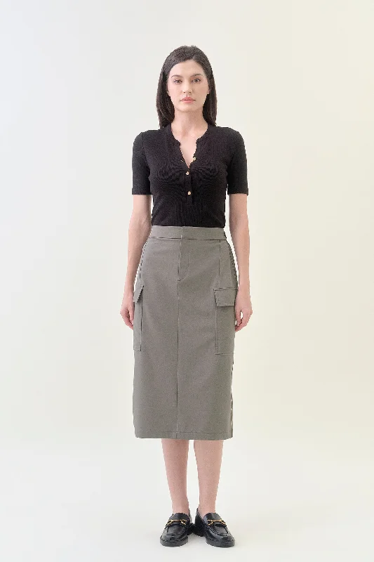 Clearance Event Cargo Midi Column Skirt - Sencha