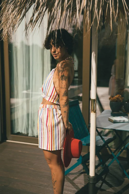 Crazy Savings CEREUS SHORTS - STRIPES