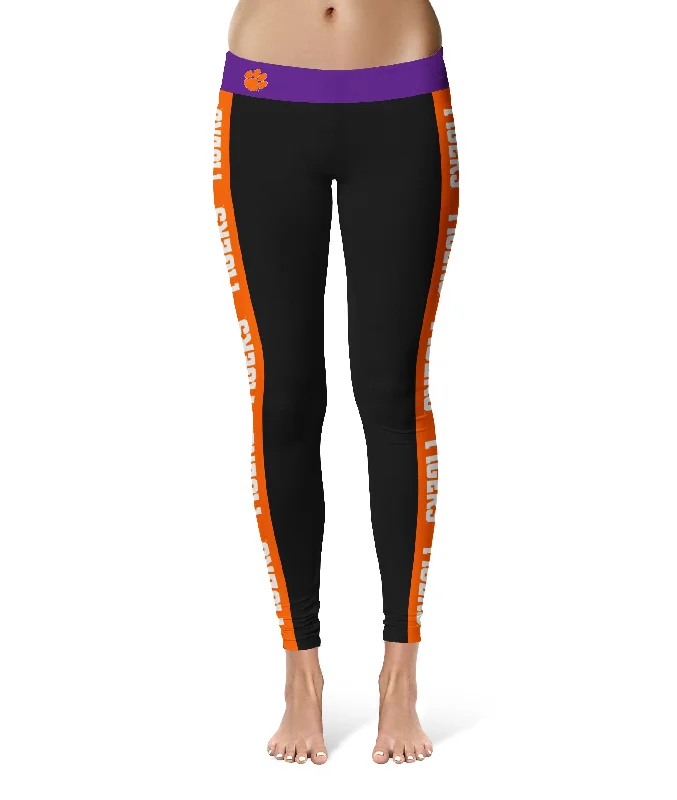 Price Smash Clemson Tigers Game Day Orange Stripes Black Yoga Leggings for Women by Vive La Fete Price Smash Clemson Tigers Game Day Orange Stripes Black Yoga Leggings for Women by Vive La Fete