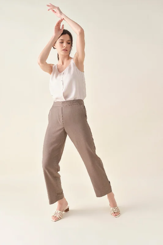 Limited Edition Convertible Crop Pant - Dark Taupe
