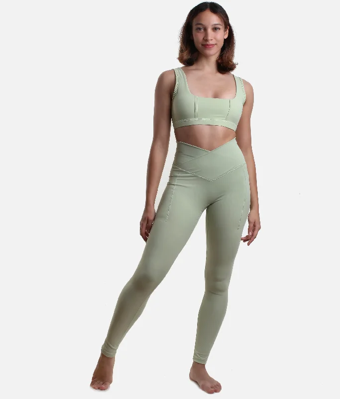 Major Savings Crisscross Hourglass Leggings with Pockets - Pistachio