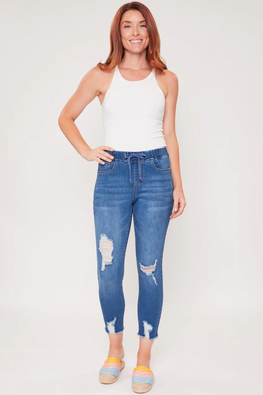 Overstock Sale Distress jean jogger
