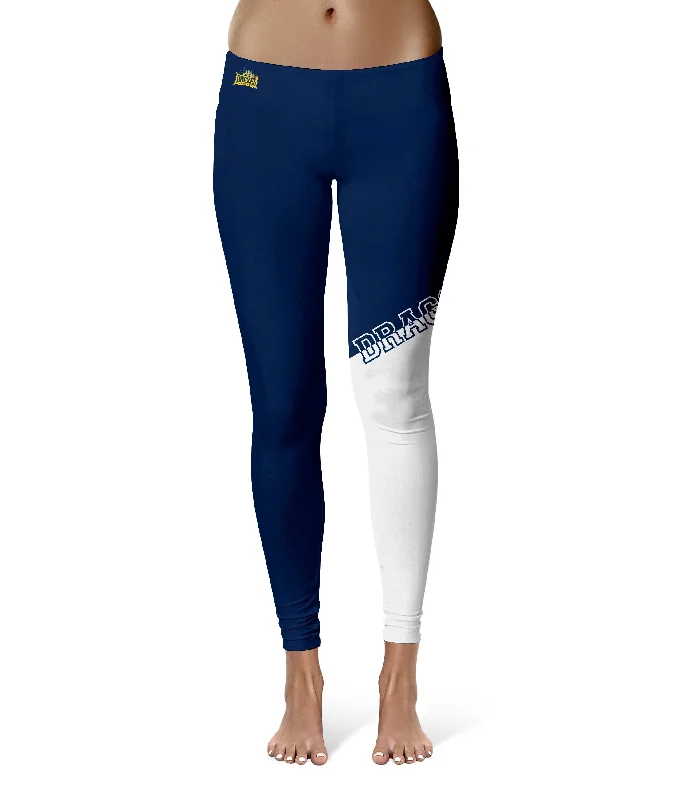 Closeout Sale Drexel University Dragons Game Day Leg Color Block Blue White Yoga Leggings for Women by Vive La Fete Closeout Sale Drexel University Dragons Game Day Leg Color Block Blue White Yoga Leggings for Women by Vive La Fete