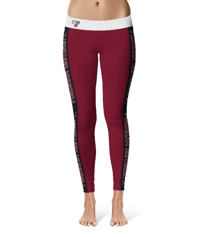 Savings Alert Fordham Rams Game Day Black Stripes Maroon Yoga Leggings for Women by Vive La Fete Savings Alert Fordham Rams Game Day Black Stripes Maroon Yoga Leggings for Women by Vive La Fete
