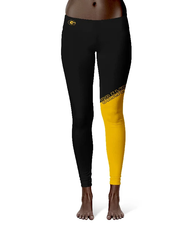 Blowout Sale Grambling State Tigers GSU Game Day Leg Color Block Black Gold Yoga Leggings for Women by Vive La Fete Blowout Sale Grambling State Tigers GSU Game Day Leg Color Block Black Gold Yoga Leggings for Women by Vive La Fete