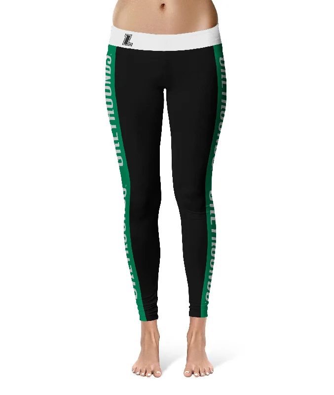 Price Drop Alert Loyola Maryland Greyhounds Game Day Green Stripes Black Yoga Leggings for Women by Vive La Fete Price Drop Alert Loyola Maryland Greyhounds Game Day Green Stripes Black Yoga Leggings for Women by Vive La Fete