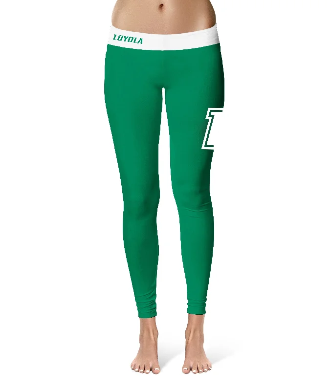Deal Mania Loyola Maryland Greyhounds Game Day Logo on Thigh Green Yoga Leggings for Women by Vive La Fete Deal Mania Loyola Maryland Greyhounds Game Day Logo on Thigh Green Yoga Leggings for Women by Vive La Fete