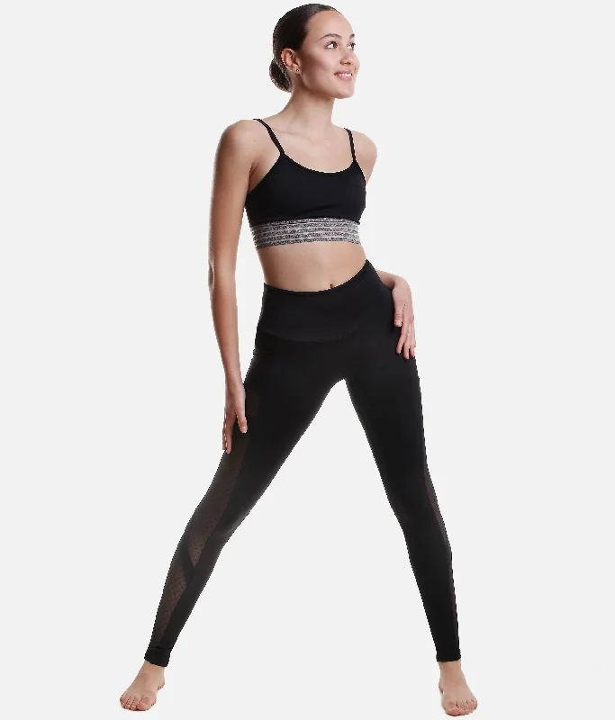 Deal Mania Mesh Inserts Dance Leggings - RDE1893