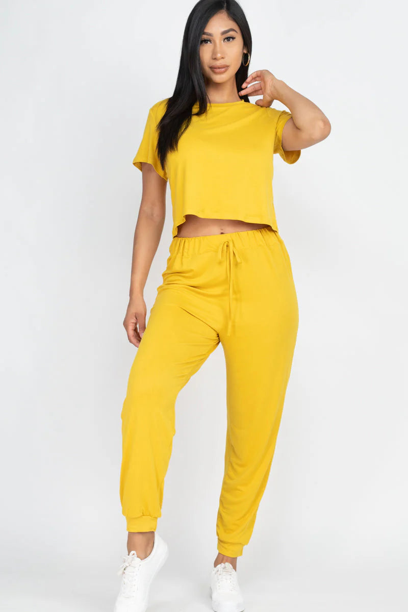 Price Fest Mustard Jogger Set