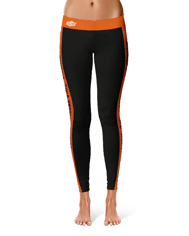 Price Fest Oklahoma State Cowboys Game Day Orange Stripes Black Yoga Leggings for Women by Vive La Fete Price Fest Oklahoma State Cowboys Game Day Orange Stripes Black Yoga Leggings for Women by Vive La Fete