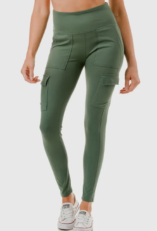 Epic Deals Olive cargo leggings