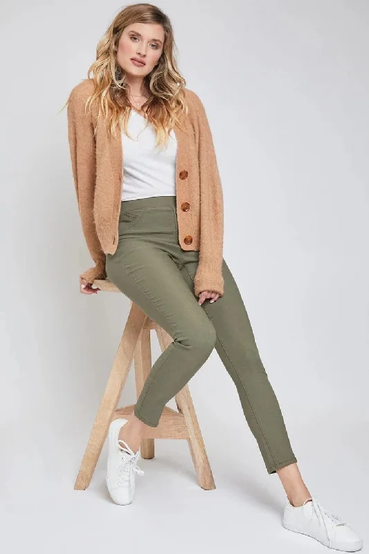 Deal Dash Olive hyperstretch pull on skinnies