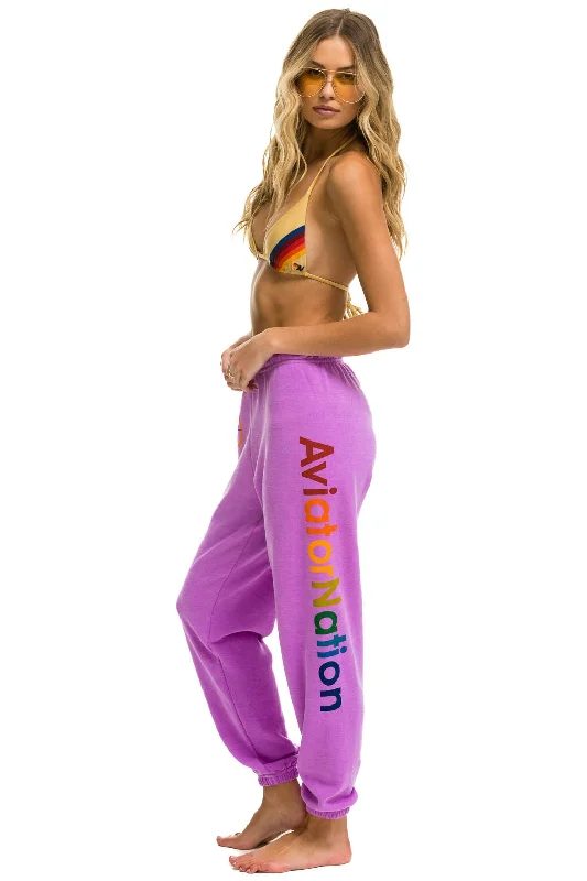 Limited Time Offer Pants Aviator Nation Wspan Neon-Purple
