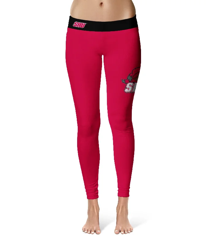 Price Drop SHU Sacred Heart Pioneers Game Day Logo on Thigh Red Yoga Leggings for Women by Vive La Fete Price Drop SHU Sacred Heart Pioneers Game Day Logo on Thigh Red Yoga Leggings for Women by Vive La Fete