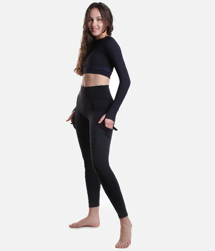Savings Alert Side Pockets Dance Leggings - 15285