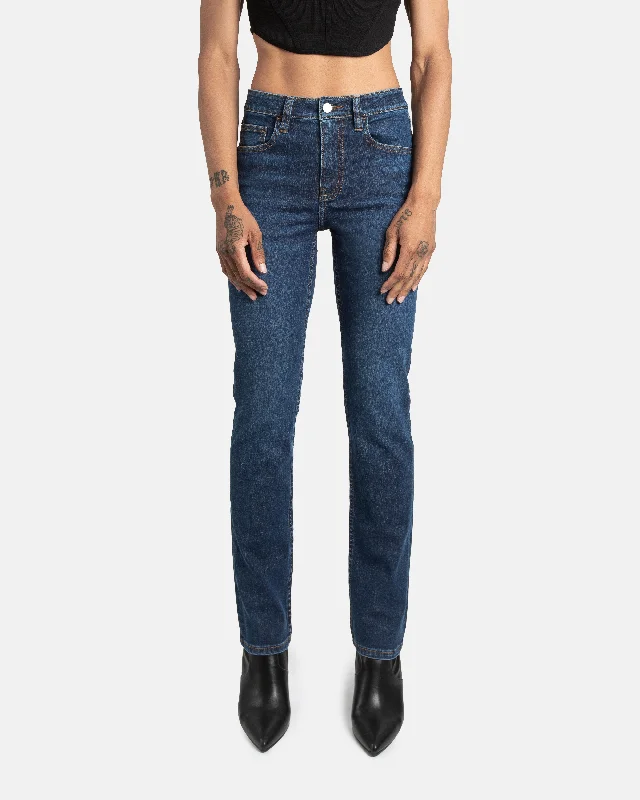 Markdowns Slim straight fit jeans in mid blue
